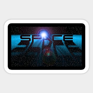 Space Design - Light Blue Sticker